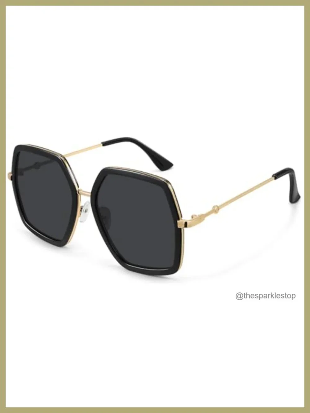 Oversized Square Sunglasses Women Retro Luxury Big UV400 Protection